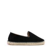 Zwarte Suède Ronde Neus Espadrilles Manebí , Black , Heren