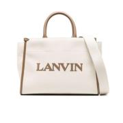 Melk Beige Tote Tas met Schouderband Lanvin , Beige , Dames