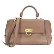 Pre-owned Leather handbags Salvatore Ferragamo Pre-owned , Pink , Dame...