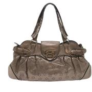 Pre-owned Leather handbags Salvatore Ferragamo Pre-owned , Gray , Dame...