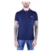 Navy Blauwe Slim Fit Korte Mouw Polo van Katoen Lacoste , Blue , Heren