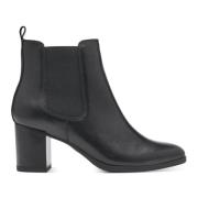 Zwarte Leren Chelsea Laarzen Tamaris , Black , Dames