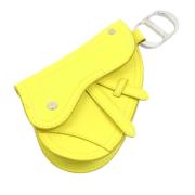 Pre-owned Leather clutches Dior Vintage , Yellow , Dames