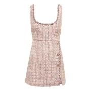 Roze Bouclé Versierde Jurk Self Portrait , Pink , Dames