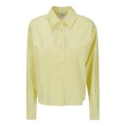 Chic Taffettas Boxy Shirt Forte Forte , Yellow , Dames