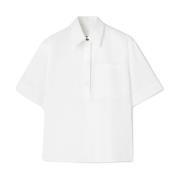 Witte Katoenen T-shirts en Polos Jil Sander , White , Dames