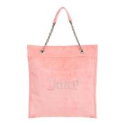 Eenvoudige Tote Bag met Logo Juicy Couture , Pink , Dames