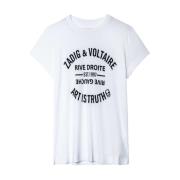 Veelzijdig Dames T-Shirt Zadig & Voltaire , White , Dames