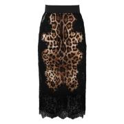 Kokerrok met hoge taille Dolce & Gabbana , Black , Dames