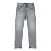 Grijze Denim Slim Straight Jeans Purple Brand , Gray , Heren