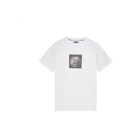 Witte Katoenen T-shirt met Print Stone Island , White , Heren