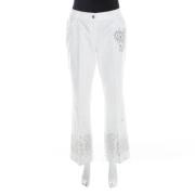 Pre-owned Cotton jeans Dior Vintage , White , Dames