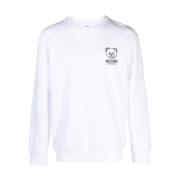 Teddy Bear Print Sweatshirt Moschino , White , Heren