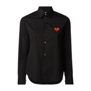 Zwarte Hart Geborduurde Damesblouse Comme des Garçons Play , Black , D...