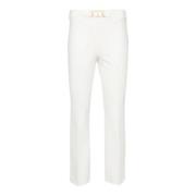 Flare Sneeuwbroek met Oval T Gesp Twinset , White , Dames