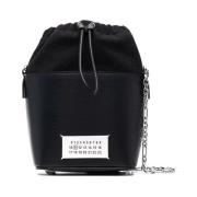Zwarte 5AC Bucket Tas met Ketting Schouderband Maison Margiela , Black...