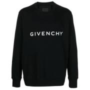 Logo-Print Katoenen Sweatshirt Givenchy , Black , Heren