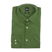 Groene Slim Fit Overhemd Hugo Boss , Green , Heren