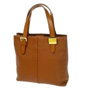 Pre-owned Leather handbags Burberry Vintage , Brown , Dames