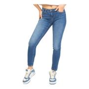 Donkerblauwe Skinny Jeans Fracomina , Blue , Dames