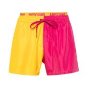 Fuchsia Kleurblok Zwembroek Moschino , Multicolor , Heren