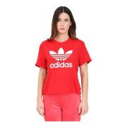 Rode Adicolor Better Scarlet Dames Oversized T-shirt Adidas Originals ...