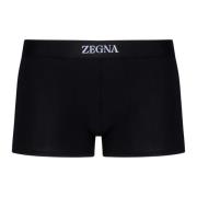 Zwart ondergoed met wit logo Ermenegildo Zegna , Black , Heren