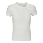 Rib T-shirt Helmut Lang , White , Dames