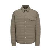 Iseran Donzen Jas - Moderne Overshirt Silhouet Moncler , Green , Heren