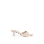 Leren Cora Mules met puntige neus en bedekte hak 3Juin , Beige , Dames