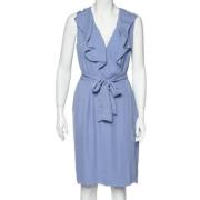 Pre-owned Silk dresses Valentino Vintage , Blue , Dames