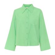 Ruimvallende Zeniamw Overhemdblouse My Essential Wardrobe , Green , Da...