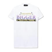 T-shirt met logo Dsquared2 , White , Heren