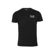 EA7 Basic Logo T-Shirt Heren Zwart Emporio Armani , Black , Heren