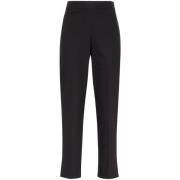 Capri Broek met Hoge Taille Brunello Cucinelli , Black , Dames