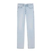 Mid-Rise Straight-Leg Denim Jeans Ami Paris , Blue , Heren