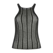 Zwarte gehaakte top Dion Lee , Black , Dames