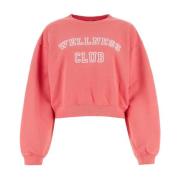 Donkerroze katoenen sweatshirt Sporty & Rich , Pink , Dames