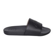 Geborduurde leren slides Brioni , Black , Heren