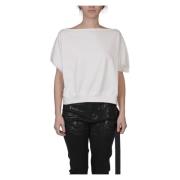 Dagger Fleece Sweatshirt Rick Owens , White , Dames