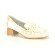 Beige Lace Moccasin Flats Hispanitas , Beige , Dames