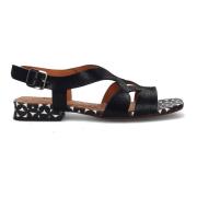 Gedrukte Suède Sandalen Chie Mihara , Black , Dames