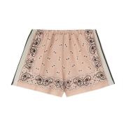 Roze Paisley Print Shorts Palm Angels , Pink , Dames