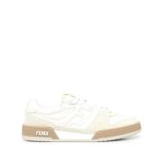 Witte Match Sneakers van Suède Fendi , White , Heren