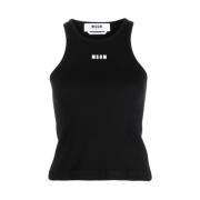 Sleeveless Tops Msgm , Black , Dames