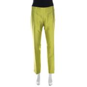 Pre-owned Silk bottoms Moschino Pre-Owned , Green , Dames