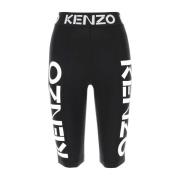 Zwarte stretch nylon leggings Kenzo , Black , Dames
