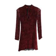 Pre-owned Viscose dresses Yves Saint Laurent Vintage , Red , Dames