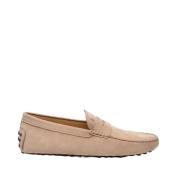 Beige Suede Moccasin Tod's , Beige , Heren