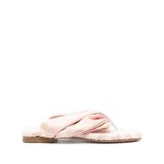 Witte Sandalen met Check Print Band Burberry , Multicolor , Dames